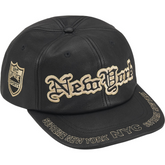 New York Leather 6 Panel Black