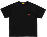 Heart Pocket T shirt Black