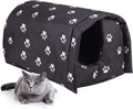 Outdoor Feral Cat House, Weatherproof Foldable Shelter for Stray Cats, Warm Indoor and Outdoor Cat Shelter for Winter