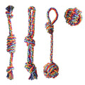 Assorted 4PCS Puppy Rope Chew Toys for Small Dogs Durable Teething and Interactive Playing Knotted Dog Toys