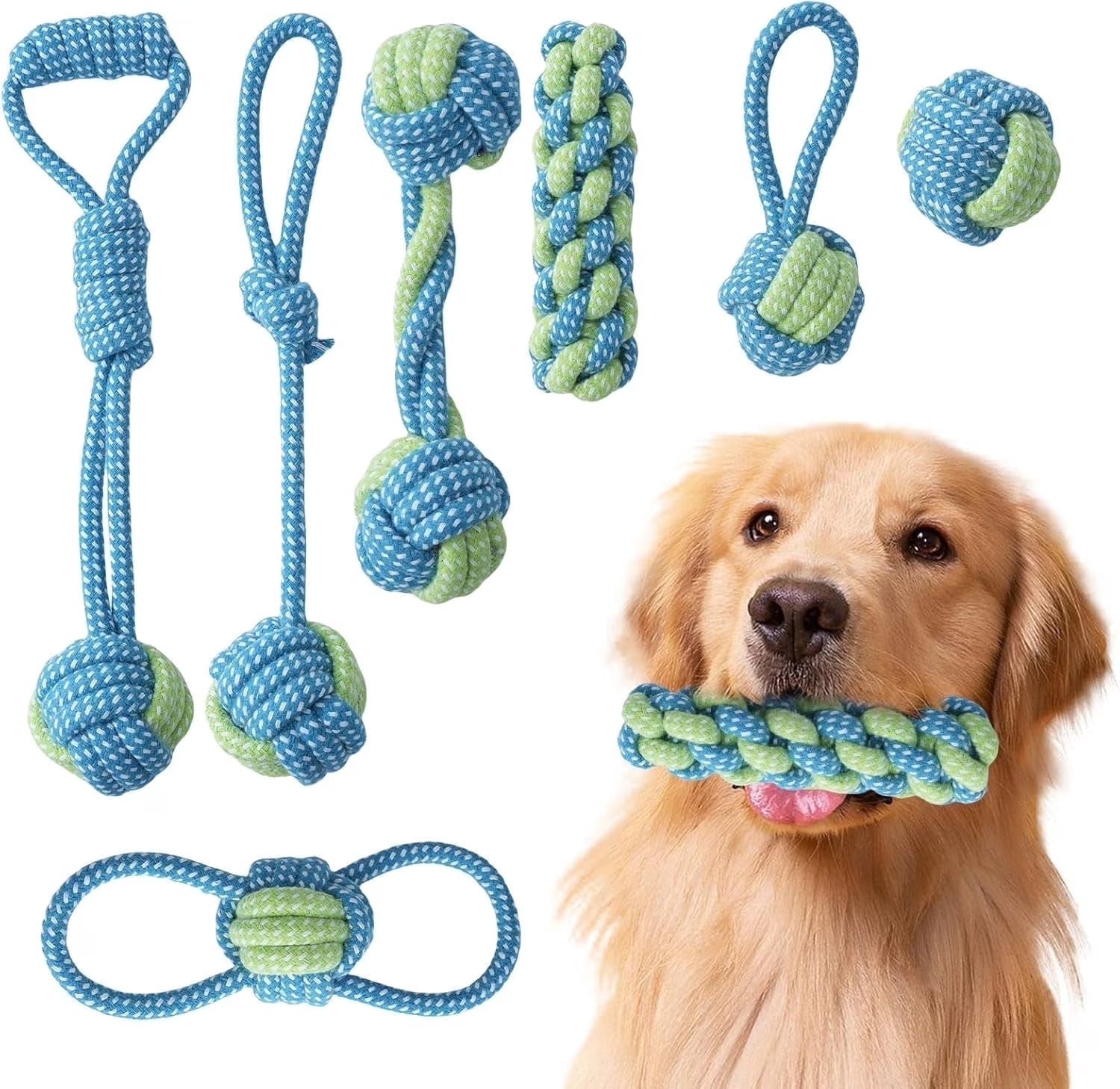 7 Pack Puppy Rope Toys for Small Dogs Durable Cotton Chew and Tug Toys Interactive Teething Rope for Teeth Cleaning and Mental Stimulation
