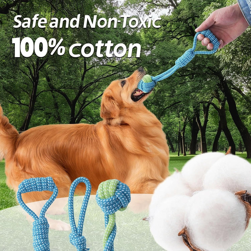 7 Pack Puppy Rope Toys for Small Dogs Durable Cotton Chew and Tug Toys Interactive Teething Rope for Teeth Cleaning and Mental Stimulation