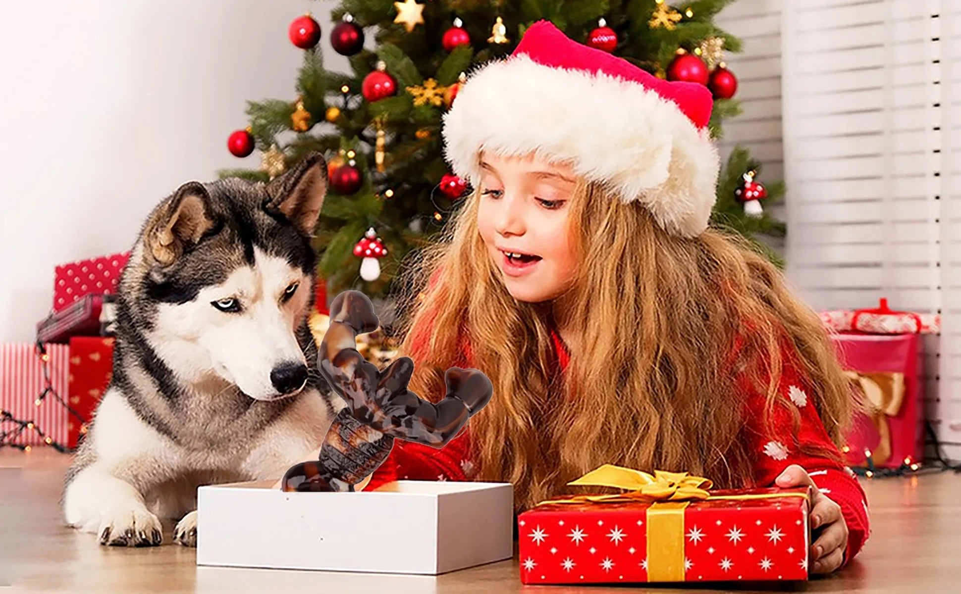 Brown Lobster-Shaped Dog Chew Toy for Aggressive Chewers, Durable Nylon Chew Toy for Large and Medium Dogs, Bacon Flavored Indestructible Chew Toy