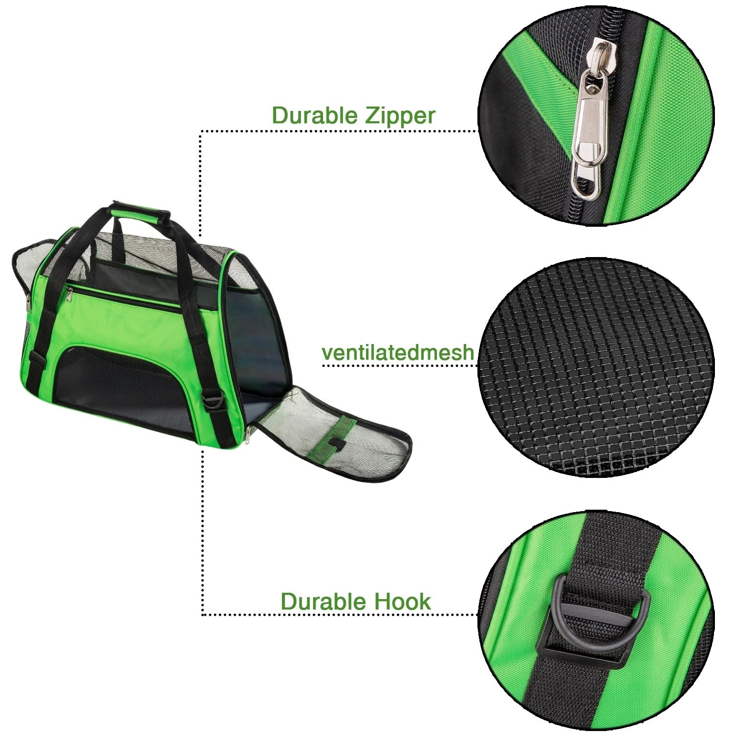 Airline Approved Soft-Sided Pet Carrier for Cats and Small Dogs, Breathable Mesh Travel Carrier for Cabin Flights