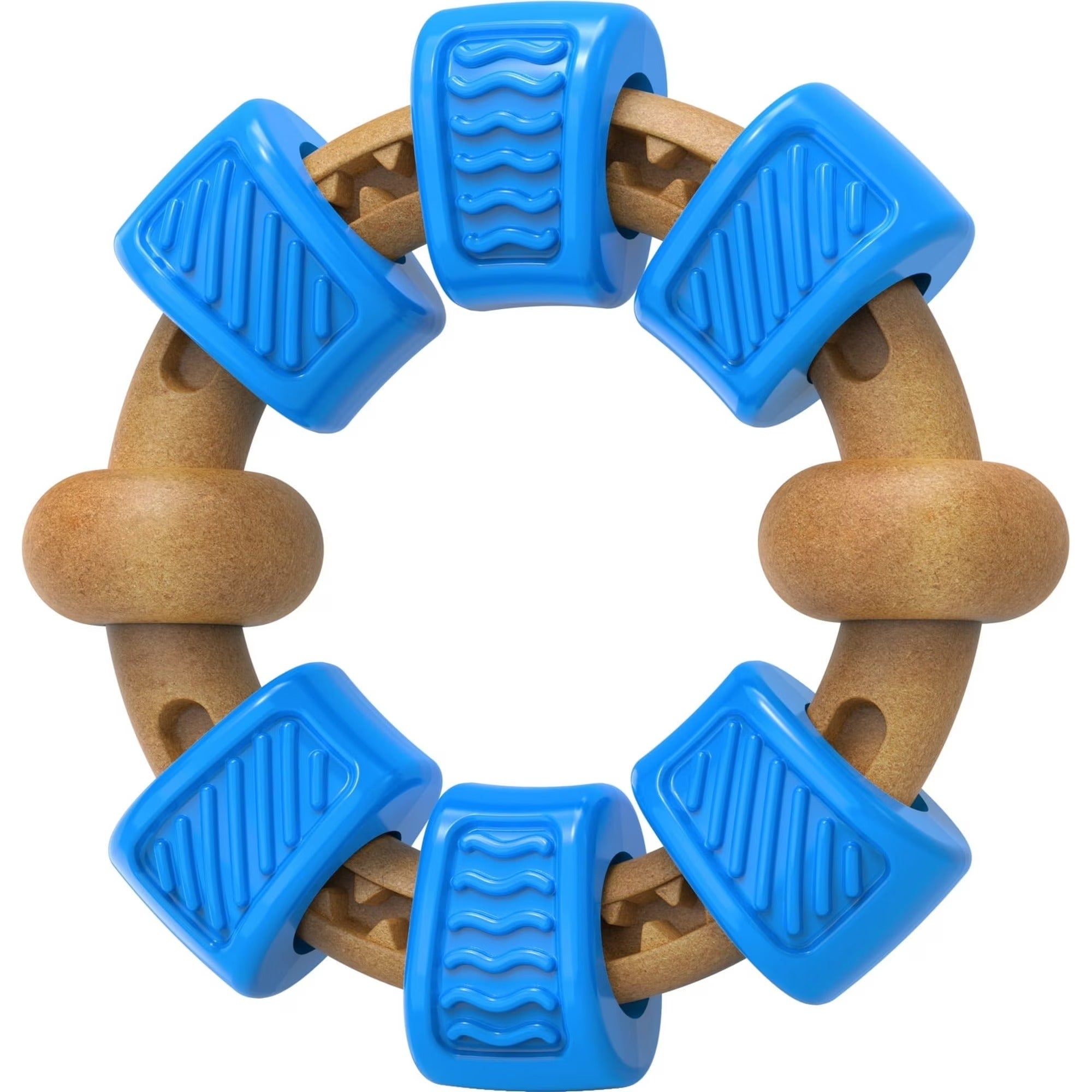 Blue Ring-Shaped Dog Chew Toy for Aggressive Chewers, Durable Interactive Dog Chew Toy for Medium and Large Breeds, Stress-Relief Chewing Toy