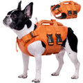 Yellow Adjustable Reflective Dog Life Jacket for Small, Medium & Large Breeds, Floating Safety Vest with Rescue Handle and Leash Hook