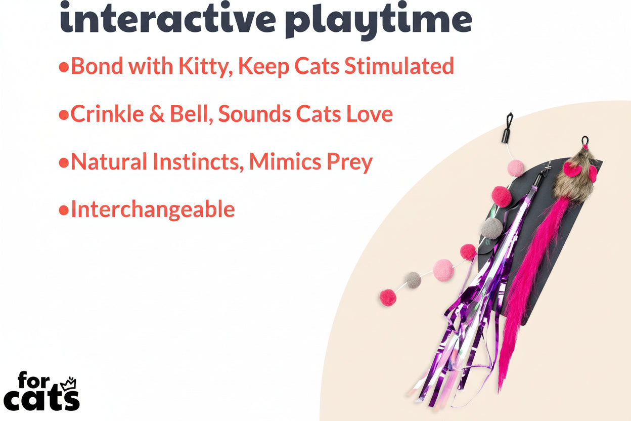 Pink Mouse Tails Cat Teaser Replacement