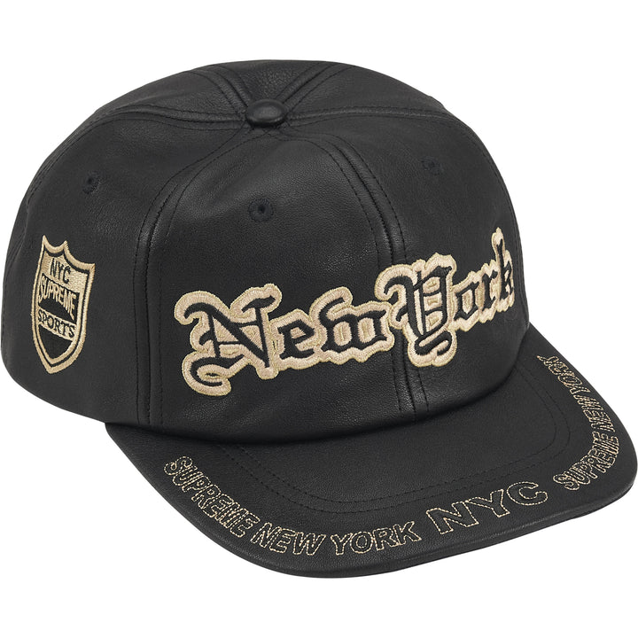 New York Leather 6 Panel Black