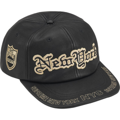 New York Leather 6 Panel Black