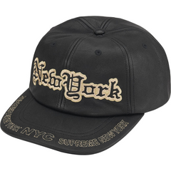New York Leather 6 Panel Black