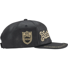New York Leather 6 Panel Black