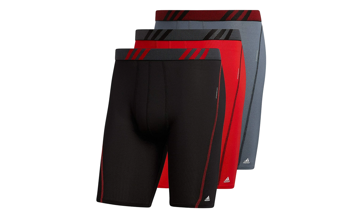 Sport Performance Mesh Boxer Brief Underwear (3 Pack) "Black / Gray / Red" A166 0144944