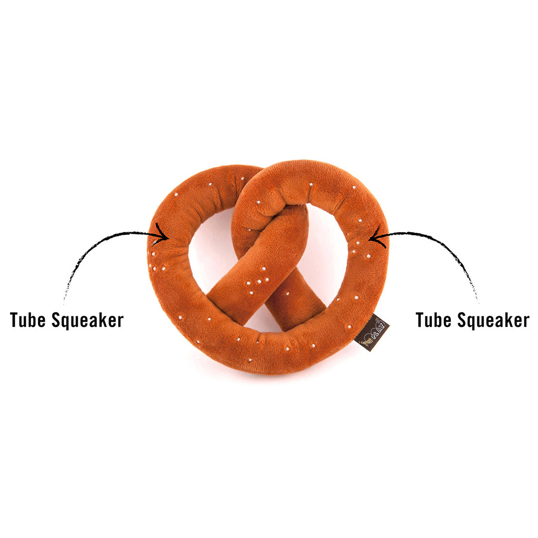 Poochie Pretzel Plush Dog Toy